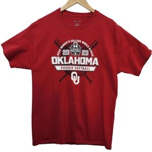Champion Oklahoma Sooners 2023 NCAA Womens College World Series Softball Shirt L